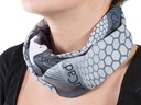 Halsdoek, multifuncioneel (turquoise-taupe)