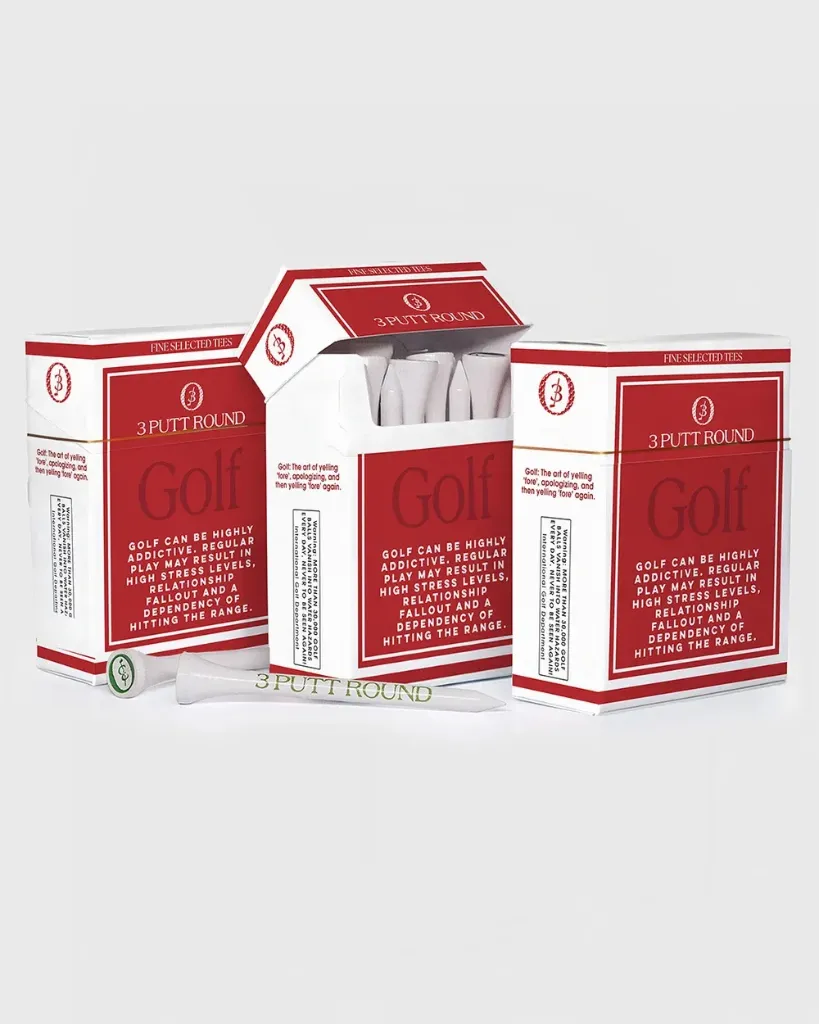 SET RED "GOLF ADDICTION" TEE PACKS (3 doosjes)