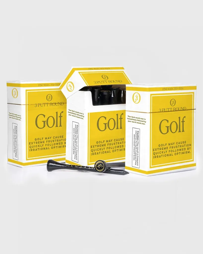 SET THE GOLD "GOLF ADDICTION" TEE PACK (3 doosjes)